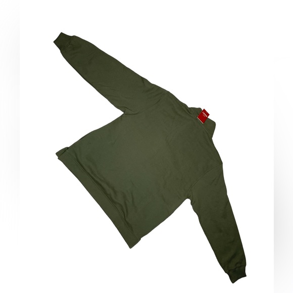 nwt izod luxury sport military green quarter zip up sweater - Picture 4 of 4